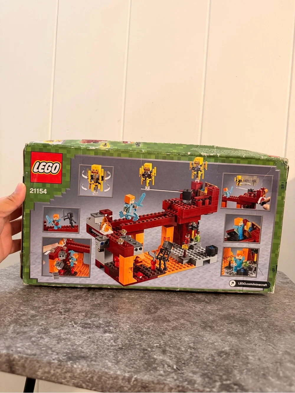 LEGO Minecraft The Blaze Bridge Building Set - Red, Yellow, Orange